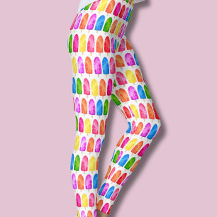 Farbenfrohes Popsicle-Eis-Lutscher-Muster Leggings