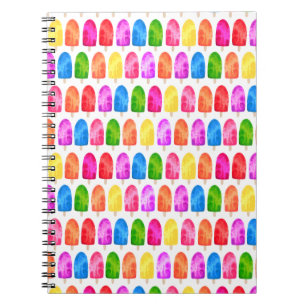 Farbenfrohes Popsicle-Eis-Lutscher-Muster Notizblock