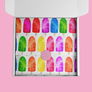 Farbenfrohes Popsicle-Eis-Lutscher-Muster Seidenpapier