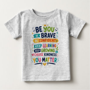 Farbenfrohes positives Cartoon-Kinder-Design Baby T-shirt