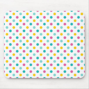 Farbenfrohes Punkte Nahtloses Muster Mousepad
