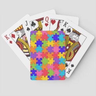Farbenfrohes Puzzle Spielkarten