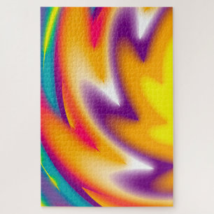 Farbenfrohes radiales Muster Puzzle