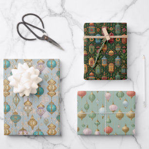 Farbenfrohes Ramadan- und Eid-Laternen-Verpackungs Geschenkpapier Set