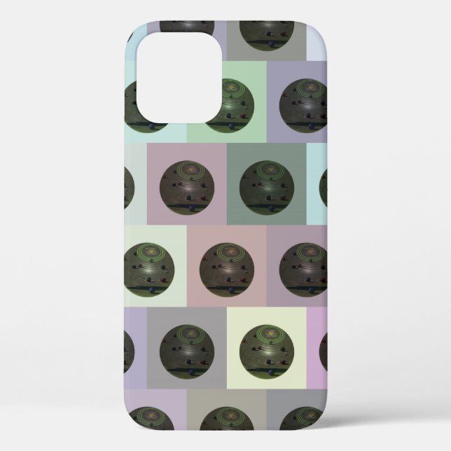 Farbenfrohes Rasen-Bowling-Muster, Case-Mate iPhone Hülle (Rückseite)