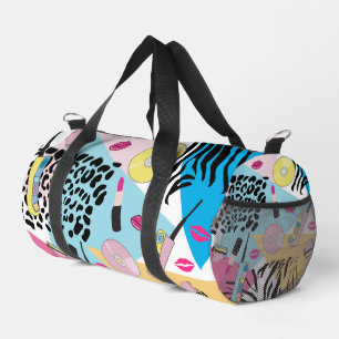 Farbenfrohes Retro-90er-Jahre-Muster Duffle Bag