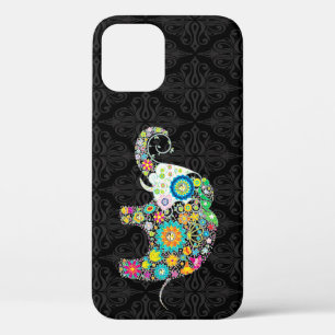 Farbenfrohes Retro-Blumen-Elefantendesign Case-Mate iPhone Hülle