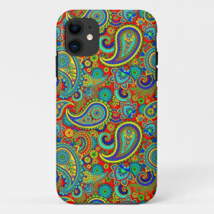 Farbenfrohes Retro-Blumen-Paisley-Muster Case-Mate iPhone Hülle