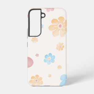 Farbenfrohes Retro-Blumenmuster Hübsche groovige Samsung Galaxy Hülle