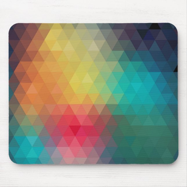 Farbenfrohes Retro-Geometrisches Muster 1 Mousepad (Vorne)