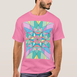 Farbenfrohes Retro-Pastell-Mosaik-Dreieck-Stern-Mu T-Shirt