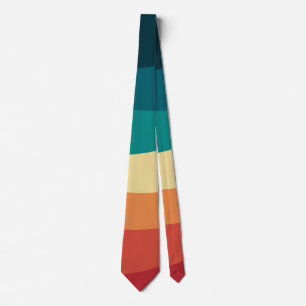 Farbenfrohes Retro-Stil-Kurven-Design Krawatte