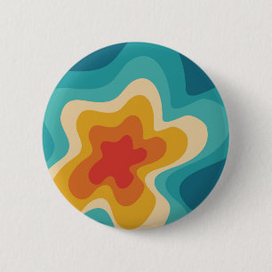 Farbenfrohes Retro-Strudel-Design Button