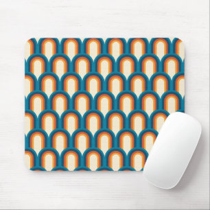 Farbenfrohes Retro-Tor-Regenbogenmuster Mousepad