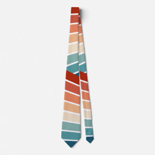 Farbenfrohes Retrodesign mit diagonalem Regenbogen Krawatte