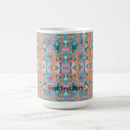 Farbenfrohes Rustikales Boho Abstraktes Kunstmuste Kaffeetasse