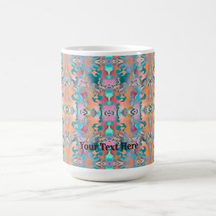 Farbenfrohes Rustikales Boho Abstraktes Kunstmuste Kaffeetasse