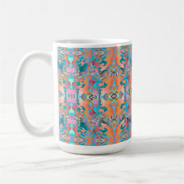 Farbenfrohes Rustikales Boho Abstraktes Kunstmuste Kaffeetasse