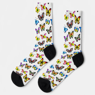 Farbenfrohes Schmetterlingsmuster Socken