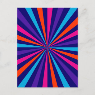 Farbenfrohes, sich drehendes Rad-Design Postkarte