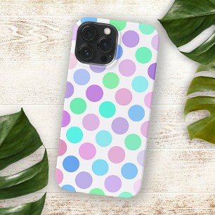 Farbenfrohes Sommer-Pastell-Polka-Punkte-Kunstmust iPhone 16 Pro Max Hülle
