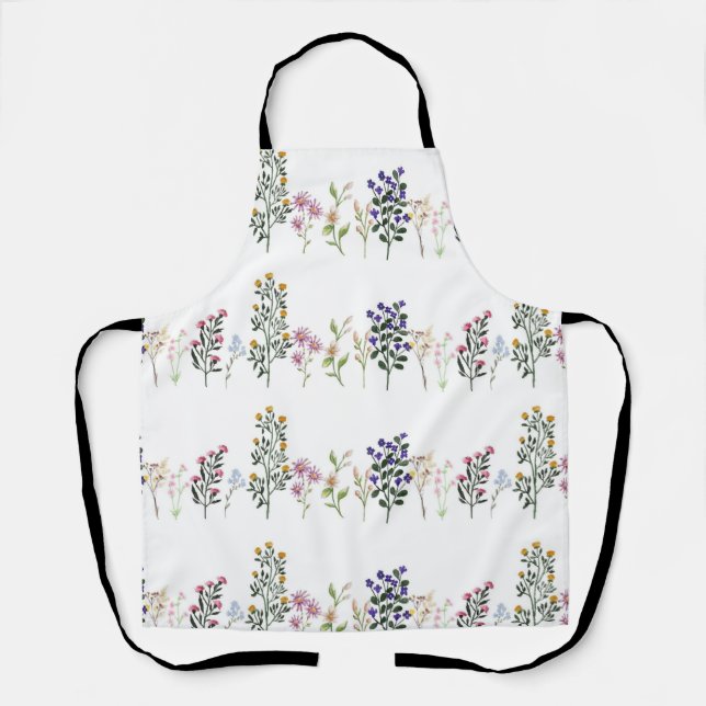 Farbenfrohes Sommer-Wildblumenmuster Schürze (Vorderseite)