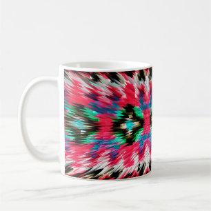 Farbenfrohes stacheliges kaleidoskopisches Mustera Kaffeetasse