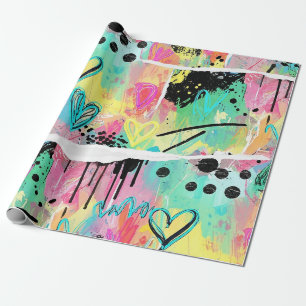 Farbenfrohes städtisches Graffiti-Muster (7) Geschenkpapier