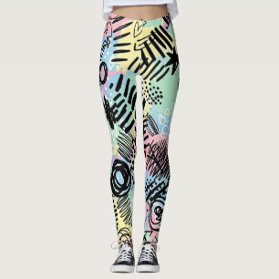 Farbenfrohes städtisches Graffiti-Muster (9) Leggings