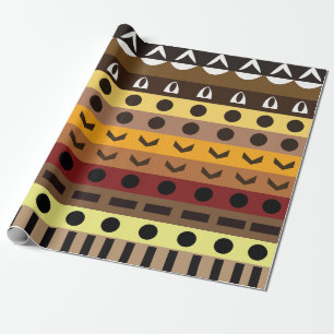 Farbenfrohes Stammes-Deko-Kunstmuster Geschenkpapier