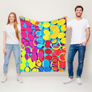 Farbenfrohes stilvolles und chic Spectrum-Muster Fleecedecke