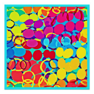 Farbenfrohes stilvolles und chic Spectrum-Muster Poster