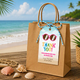 Farbenfrohes Strand-Thema (Sonnenbrille) Geschenka Geschenkanhänger