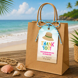 Farbenfrohes Strand-Themen (Mütze) Geschenkanhänge Geschenkanhänger