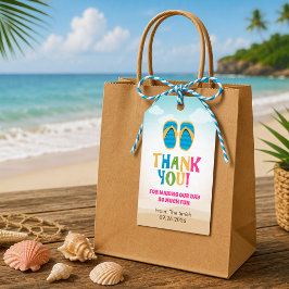 Farbenfrohes Strand-Themen (Zehensteg-Sandalen) Ge Geschenkanhänger