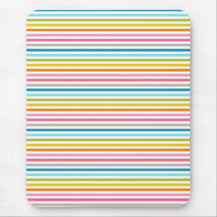 Farbenfrohes Streifenmuster Mousepad