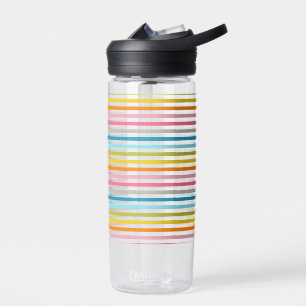 Farbenfrohes Streifenmuster Trinkflasche