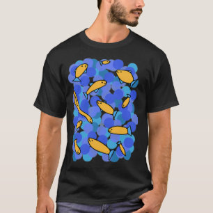 Farbenfrohes Süßes Fischmuster T-Shirt