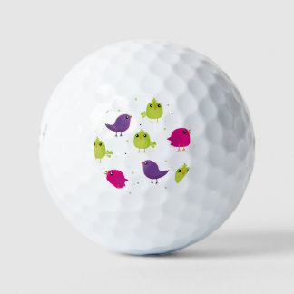 Farbenfrohes Süßes Vögel Muster Golfball