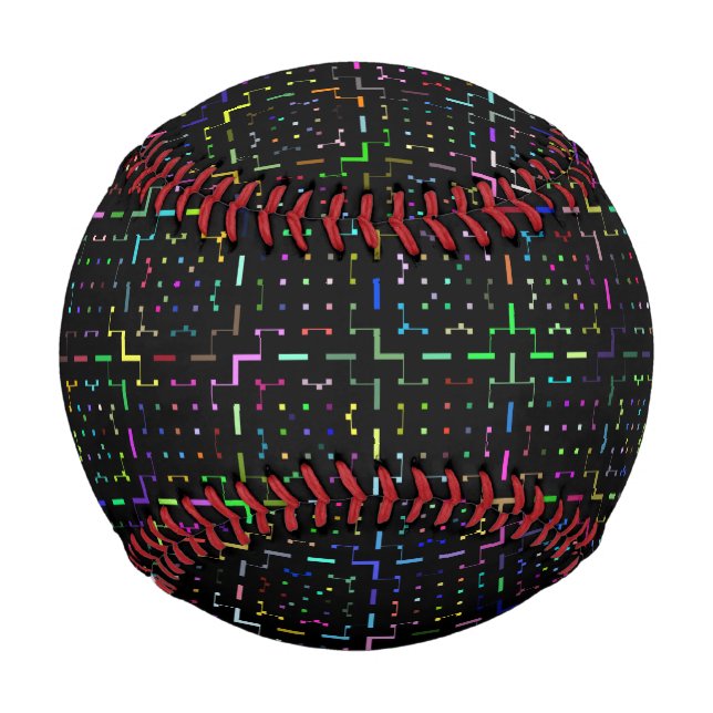Farbenfrohes Tech-Coding-Elektronik-Muster  Baseball (Vorderseite)