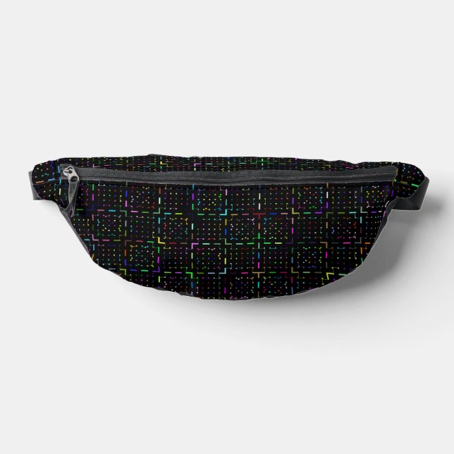 Farbenfrohes Tech-Coding-Elektronik-Muster  Bauchtasche (Ablage )