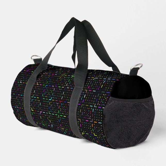 Farbenfrohes Tech-Coding-Elektronik-Muster  Duffle Bag (Rechte Ecke)