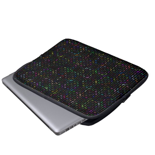 Farbenfrohes Tech-Coding-Elektronik-Muster  Laptopschutzhülle (Vorne Knopf)