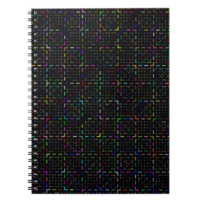 Farbenfrohes Tech-Coding-Elektronik-Muster  Notizblock (Vorderseite)