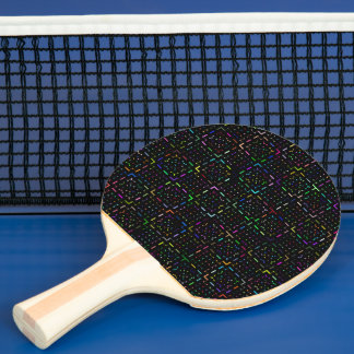 Farbenfrohes Tech-Coding-Elektronik-Muster Tischtennis Schläger