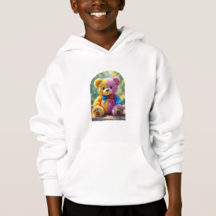 farbenfrohes Teddy-T-Shirt Hoodie