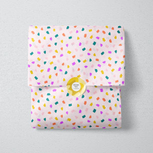 Farbenfrohes Terrazzo-Confetti-Muster Pink Lemonad Seidenpapier