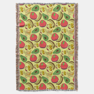 Farbenfrohes tropisches Frucht-nahtloses Muster Decke
