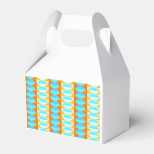 Farbenfrohes Türkis Blau Orange Gelb Muster Geschenkschachtel