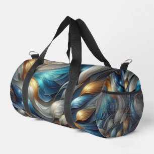 Farbenfrohes Türkisblau Abstrakt Duffle Bag